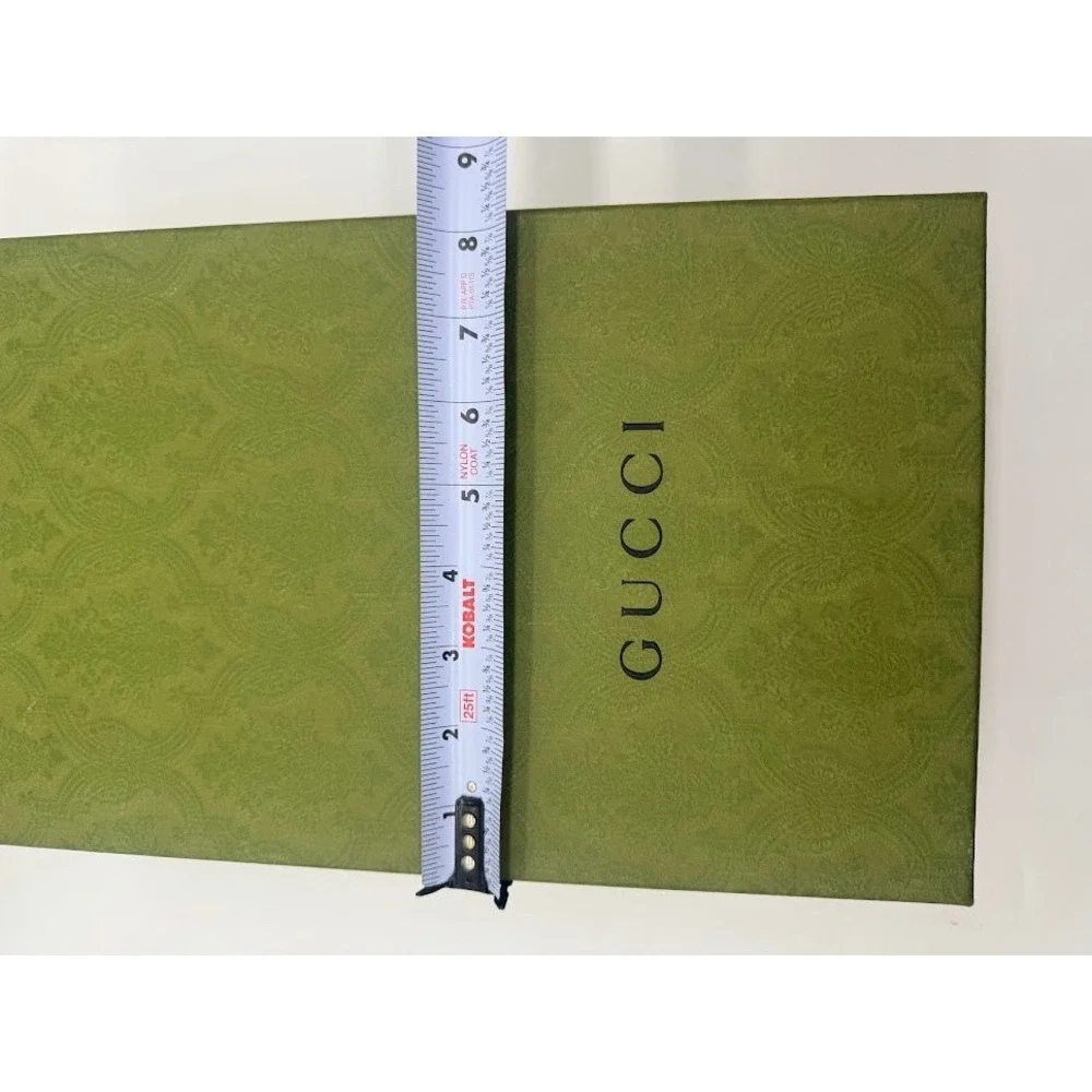 Gucci Green Damask Shoebox Replacement Storage Box‎ 627820 J8700 6559 Size 35